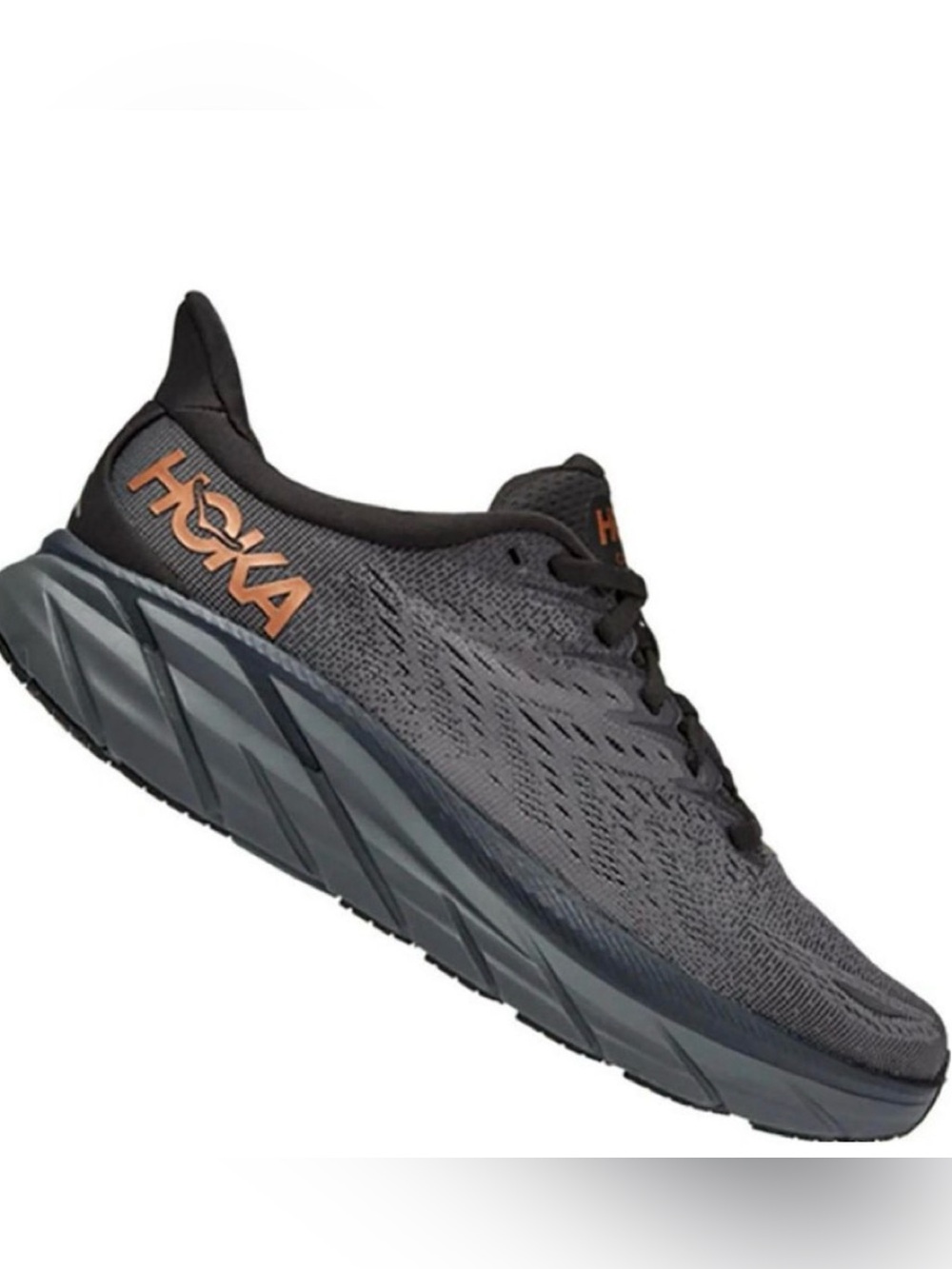 HOKA Clifton 8 Running Shoes | Women’s Size 8B | Anthracite/Copper
